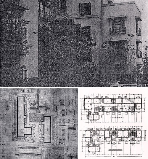 上：『同潤会会報』1934　下：『建築世界』1931